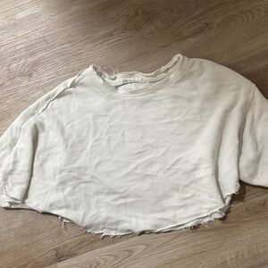 Free People Cream Crop Top